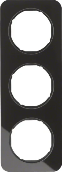 Berker Rahmen Glas/schwarz 3-fach 10132116