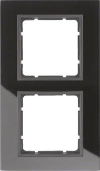 Berker Glasrahmen schwarz 2-fach 10126616