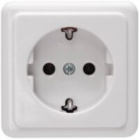 Kopp 101802000 Schutzkontaktsteckdose-Aufputz 1-fach 16A 250V arktis