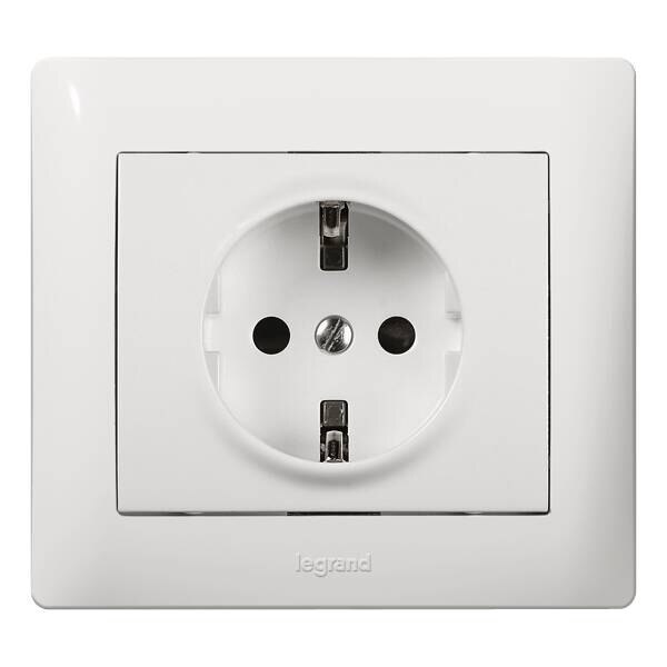 Legrand Legrand 771063 Steckdose (SL) Berührungsschutz Galea ultraweiß
