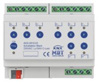 MDT Technologies Schaltaktor AKS 8-fach 6TE Reiheneinbaugerät, 10A, 230VAC, AKS-0810.03