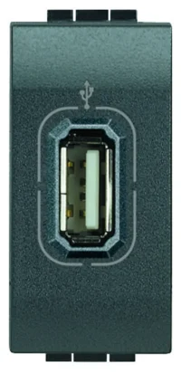BTicino L4285 Anschlussdose USB 1M Anthrazit