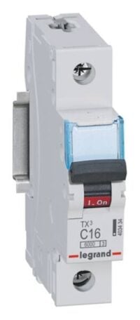 Legrand 403434 TX3 LS-Schalter C 16A 1-polig 6kA 230/400VAC 1TE
