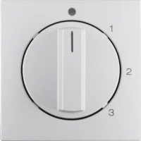 Berker Zentralstück mit Drehknopf 3S B.7 aluminium ma 1096140400