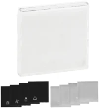 Legrand 864311 Wippe Label beleuchtet Niloe Step Aluminium/Farbe:schwarz