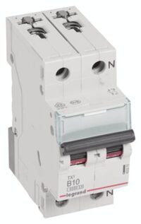 Legrand 403370 TX3 LS-Schalter B 10A 1-polig+N 6kA 230VAC 2TE