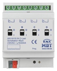 MDT Technologies Schaltaktor AKI 4-fach 4TE Reiheneinbaugerät, 16/20A, 230VAC, AKI-0416.04