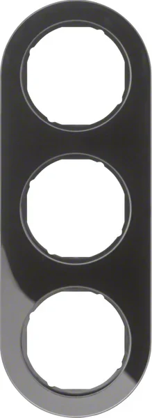 Berker Berker Rahmen schwarz/glänzend 3-fach 10132045