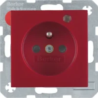 Berker Steckdose Glas rt matt Kontroll-LED 6765091915