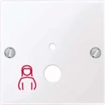 Merten Zentralplatte alpinweiß/gl Pneumatiktaster MEG4844-0325