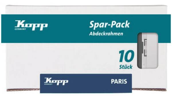 Kopp Kopp 402002013 Abdeckrahmen 1-fach Paris Pack:10 arktis