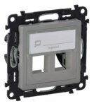 Legrand 755392 Keystone-Adapter 2-fach Valena Life Aluminium