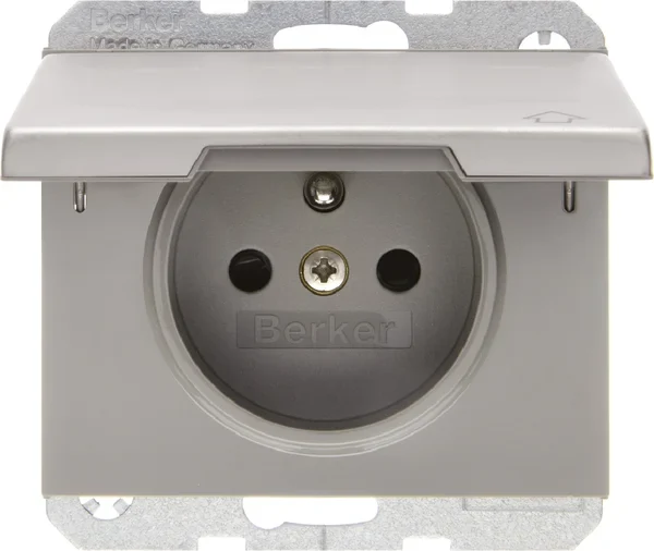 Berker Berker Steckdose Edelstahl mit Schutzkon.-stift 6765777104