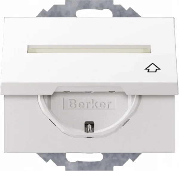 Berker Berker SCHUKO-Steckdose pws mit Klappdeckel 47487109