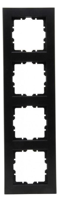 Kopp 402850003 HK07-Abdeckrahmen 4-fach Farbe:schwarz matt