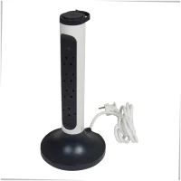 Legrand 694505 Tower 4xSteckdose ÜSS-Ableiter 2m Kabel ultraweiß/schwarz