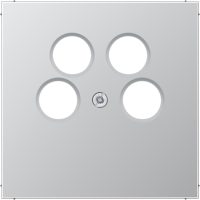 Jung Abdeckung alu für 4L-SAT-TV-Dose AL 2990-4 SAT2