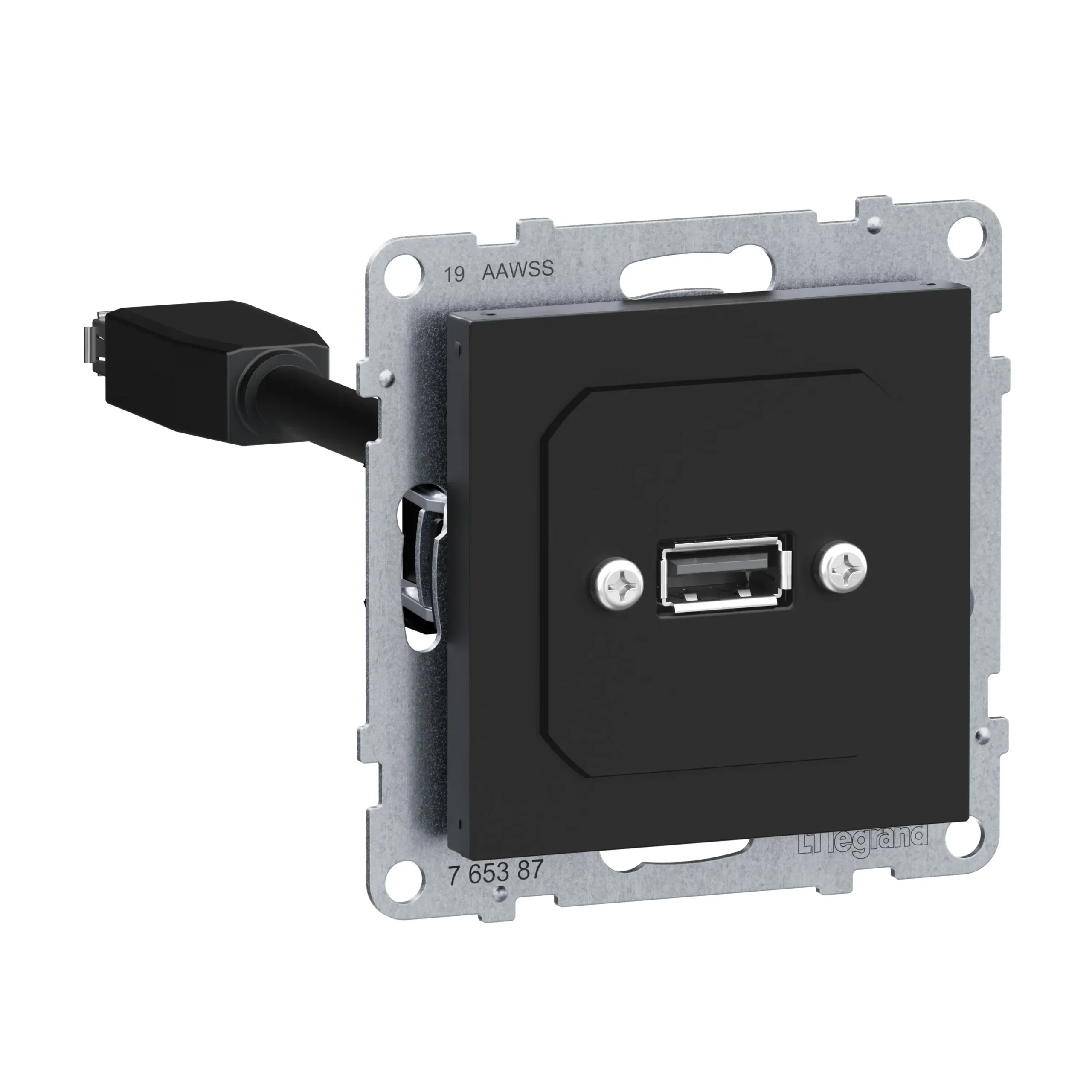 Legrand 765387 SEANO USB-Datendose mit Kabel USB 3.0 Kabellänge:15 cm