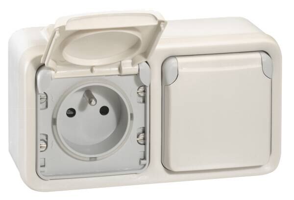 Legrand Legrand 069690 Gehäuse 2-fach waagerecht FR-Aufputz Plexo55 weiß