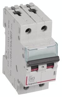 Legrand 409457 DX3 LS-Schalter D 63A 2-polig 10kA 400VAC 2TE
