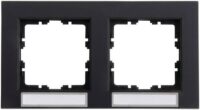 Kopp 402615200 Abdeckrahmen HK07 2-fach waagerecht Inst Schriftfeld anthrazit