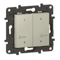 Legrand 863904 Niloe Step with Netatmo Szenentaster 4-Fach Sand
