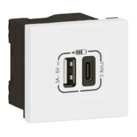 Legrand 077570L USB Typ A+C LINK Lade- steckdose 2-modulig 3A Mosaic ultraweiß