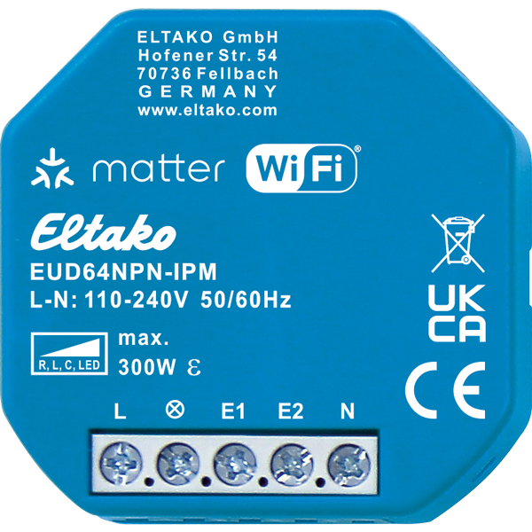 Eltako EUD64NPN-IPM Uni Dimmaktor mit IP Matter ü Wi-Fi optional EnOcean 30064017