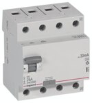 Legrand 402074 RX3 Fi-Schalter 25A 4-polig 30mA Typ A 400VAC 4TE