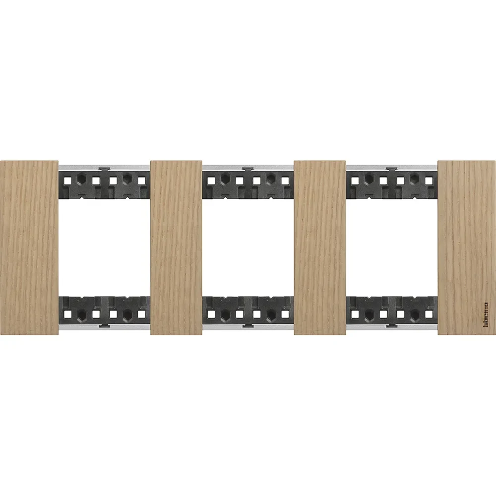 BTicino KA4802M3LM LivingNow Abdeck- rahmen 3x2-modulig in Farbausführung Eiche