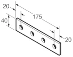 Legrand SB509 Flachverbinder 4-Loch 220x40 tauchfeuerverzinkt