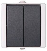 Kopp 540556009 Serienschalter AP-FR 10AX 250V Aquatop hg/dg
