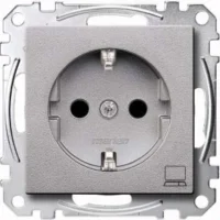 Merten SCHUKO-Steckdose alu Kennz.Computer MEG2350-0460
