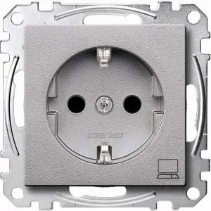 Merten Merten SCHUKO-Steckdose alu Kennz Computer MEG2350-0460