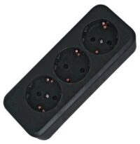 Kopp 120305001 Steckdosenleiste 3-fach ohne Zuleitung 16A 250V schwarz