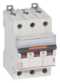 Legrand 409830 DX3 LS-Schalter D 2A 3-polig 25kA 400VAC 2TE