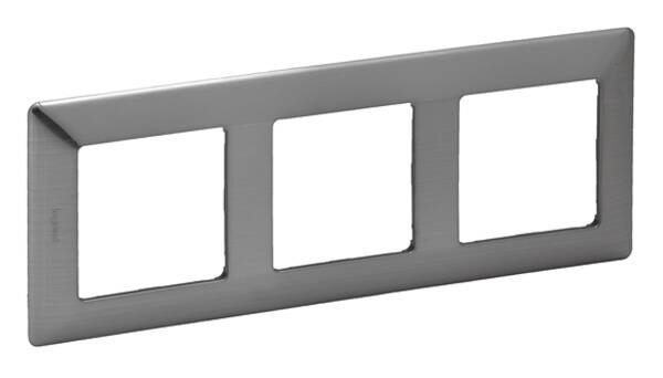 Legrand Legrand 754153 Rahmen 3-fach Valena Life Inoxgrau Thermoplast