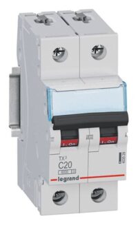 Legrand 403529 TX3 LS-Schalter C 20A 2-polig 6kA 400VAC 2TE