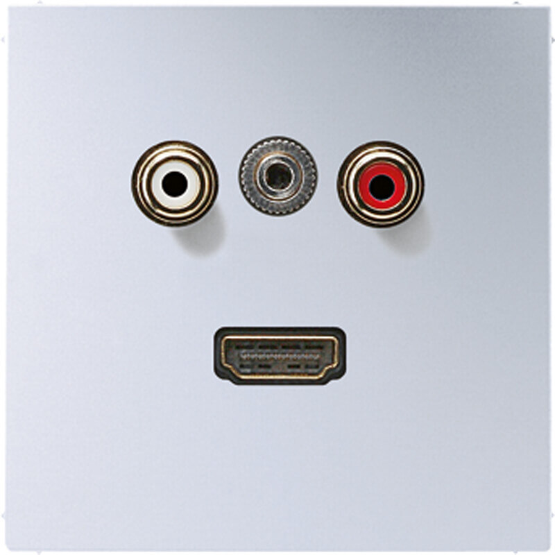 Jung Jung Multimedia-Anschluss alu Cinch/Klinke3,5/HDMI MA AL 1082