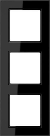 Jung Rahmen 3-fach schwarz waage/senkrecht AC 583 SW