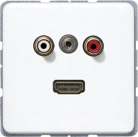 Jung Cinch Aud. Miniklinke HDMI alpinweiß MA CD 1082 WW