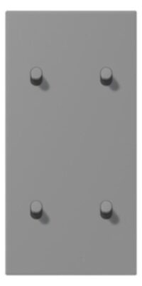 Jung LC12-25R0203 Abdeckung mit Kipphebel "Zylinder" 2x2 Kipphebel senkrecht LS 1912 gri