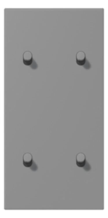 Jung Jung LC12-25R0203 Abdeckung mit Kipphebel "Zylinder" 2x2 Kipphebel senkrecht LS 1912 gri