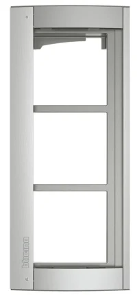 BTicino 350231 Abdeckrahmen 3M mit Träger für Türstation SFERA Aluminium Allmetal