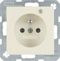 Berker Steckdose weiß/gl Kontroll-LED 6765098982
