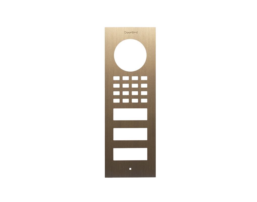 DoorBird D1102V Aufputz Frontblende – Echtes Messing