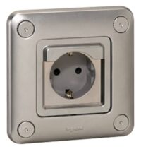 Legrand 077836 Steckdose (SK) Berührungsschutz Soliroc IP20 IK10 grau