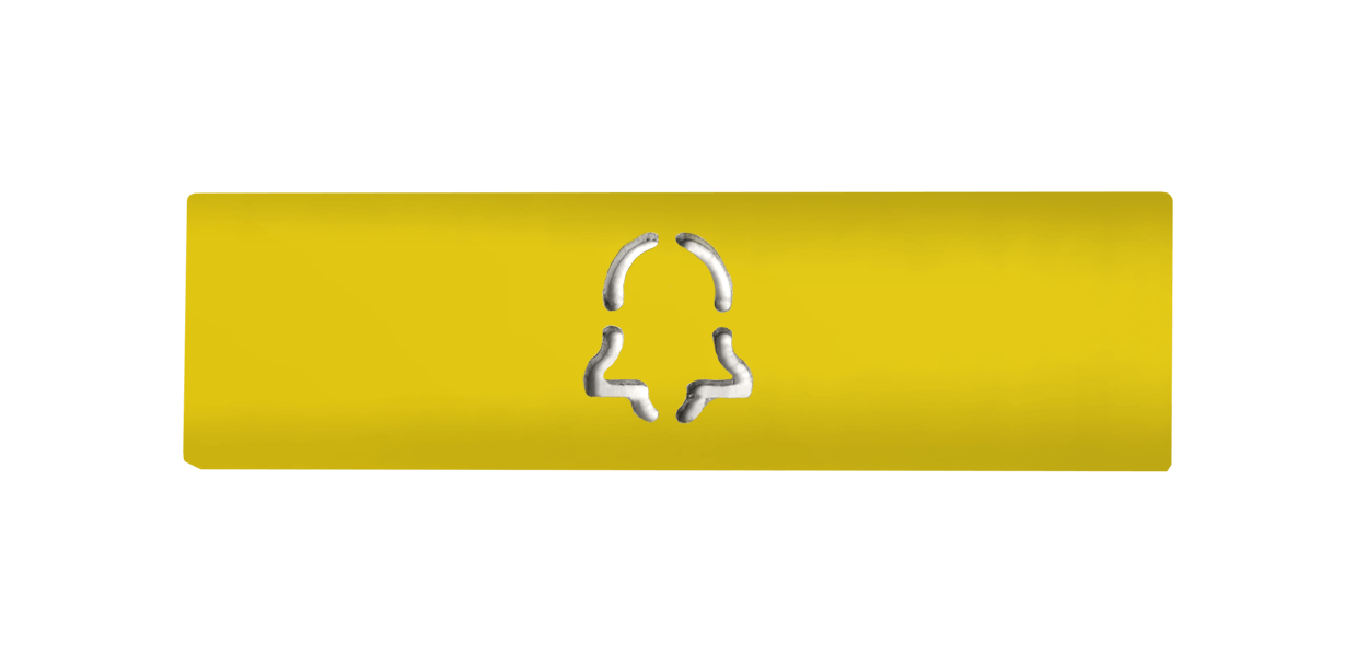 Doorbird DoorBird D21x Namensschild für eine Ruftaste, Glockensymbol – RAL 1016