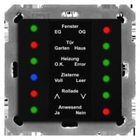 MDT Meldetableau Unterputz KNX schwarz LED SCN-LED5506.01