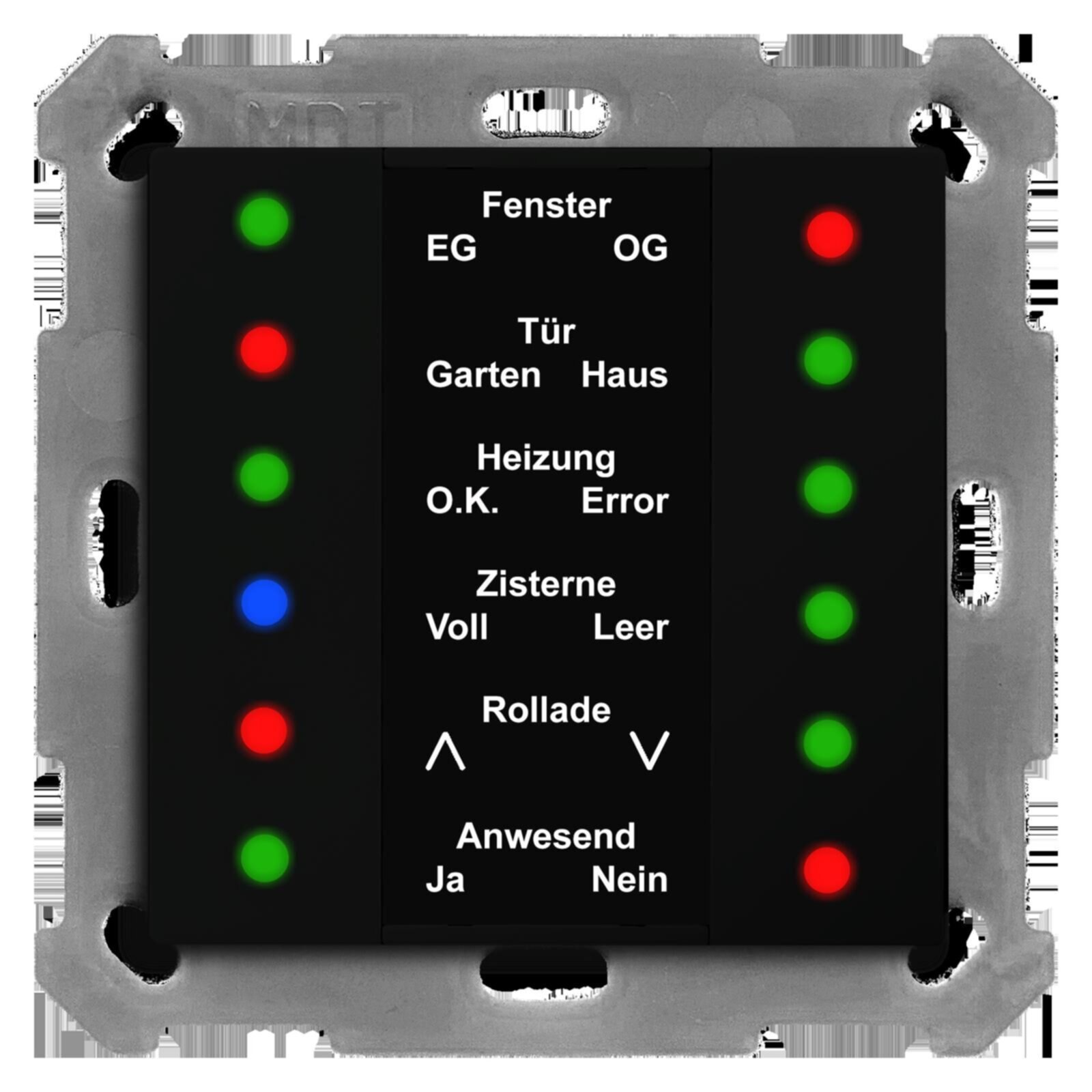 MDT MDT Meldetableau Unterputz KNX schwarz LED SCN-LED5506.01